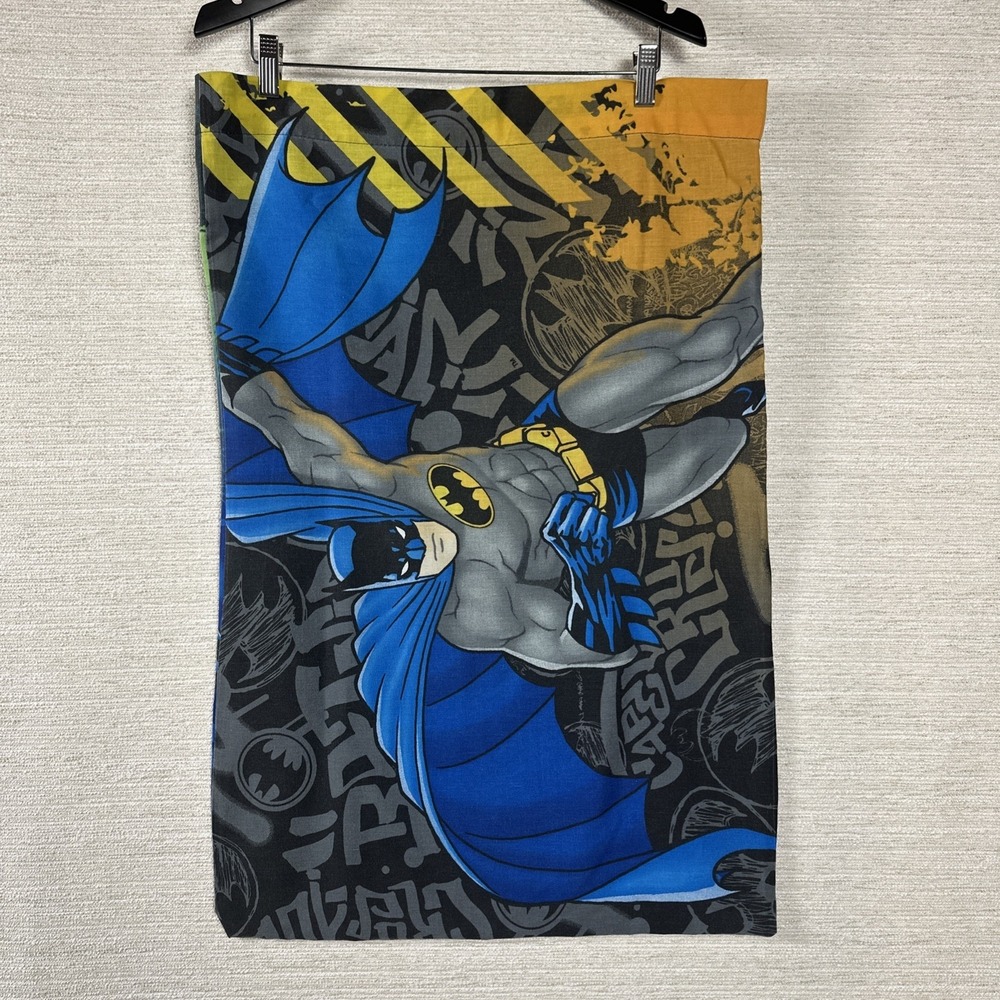 Vintage Batman Pillowcase DC Comics Kids Bedding Double Graphic 90s Superhero